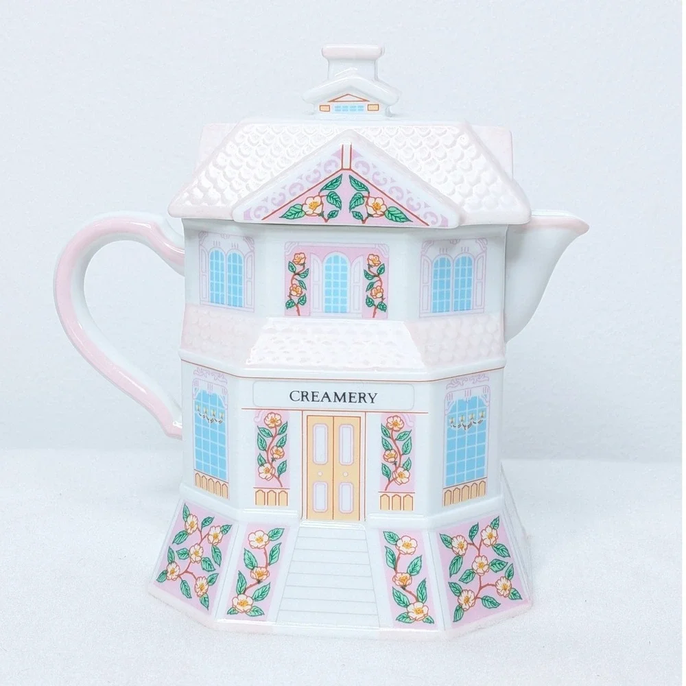 VTG 1991 Lenox Village Creamery Fine Porcelain Collectible Creamer w/ Lid